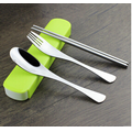 Portable Stainless Steel Spoon Fork Chopsticks Set